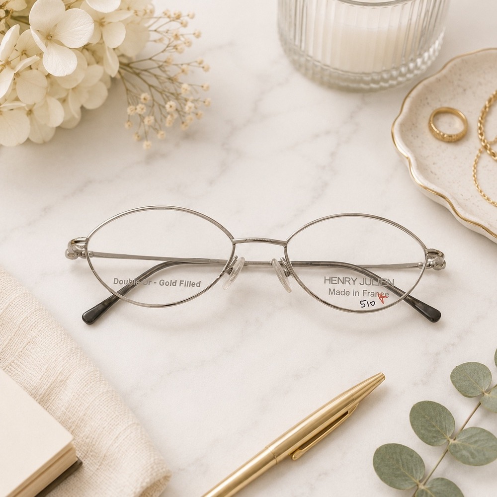 Henry Jullien Gold Filled Eyeglasses Frames Oval Made in France Designer